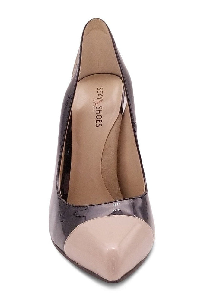 Stylish Cut-Out Pointed Toe Spectator Pumps with Exclusive Comfort Features