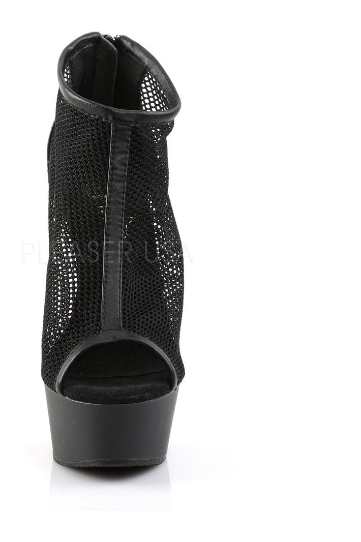 Stylish Black Faux Leather DELIGHT - 600 - 12 Ankle Boot