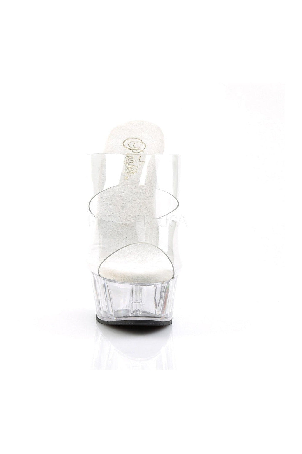Clear Vinyl DELIGHT - 602 Platform Slide with Stiletto Heel