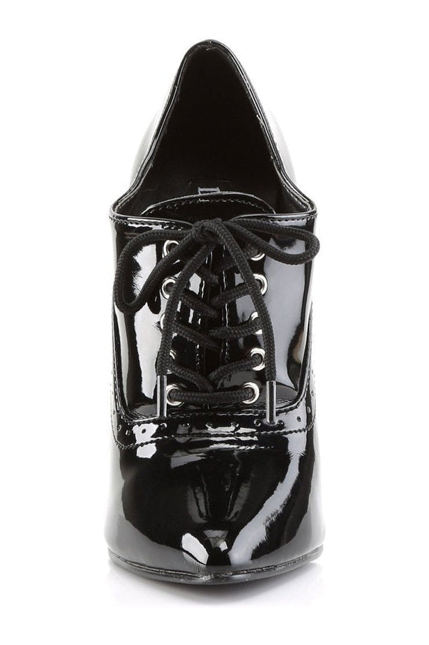 DOMINA-460 Women's Ankle Bootie in Glossy Black Patent Leather