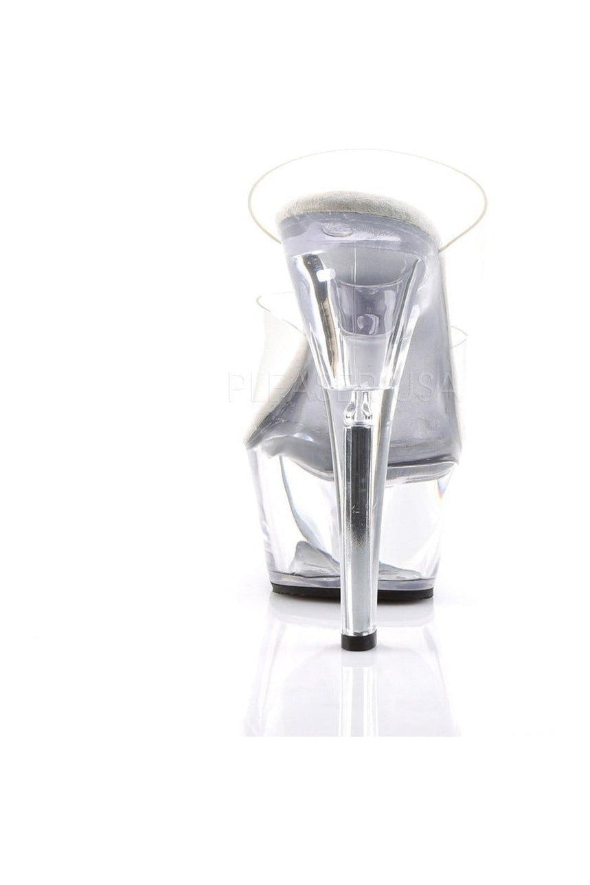 Stylish KISS-202 Clear Vinyl Platform Sandals for Fashionable Wear