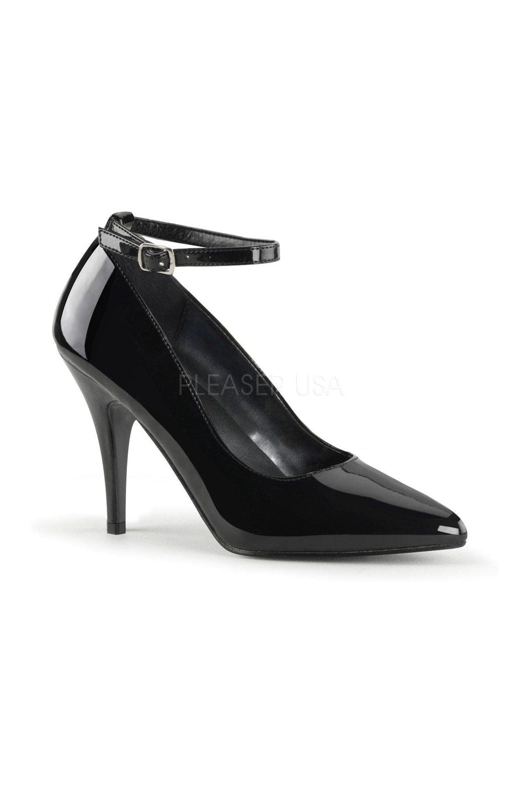 Stylish Black Patent VANITY - 431 Ankle Strap Pump
