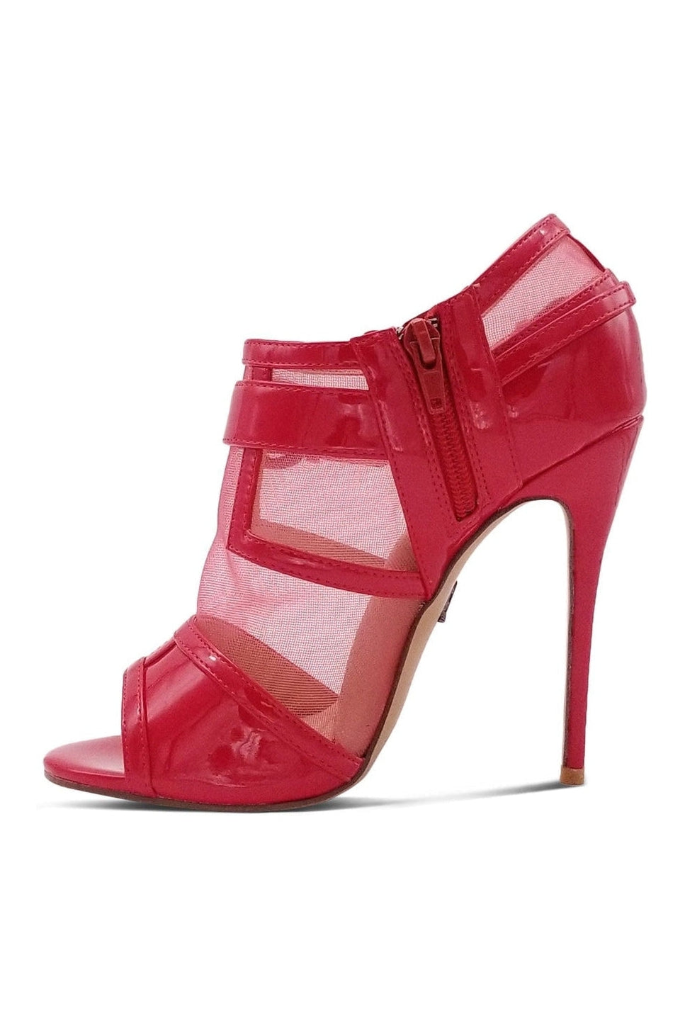 Stylish Mesh Open Toe Buckle Stiletto Bootie for Fashionistas