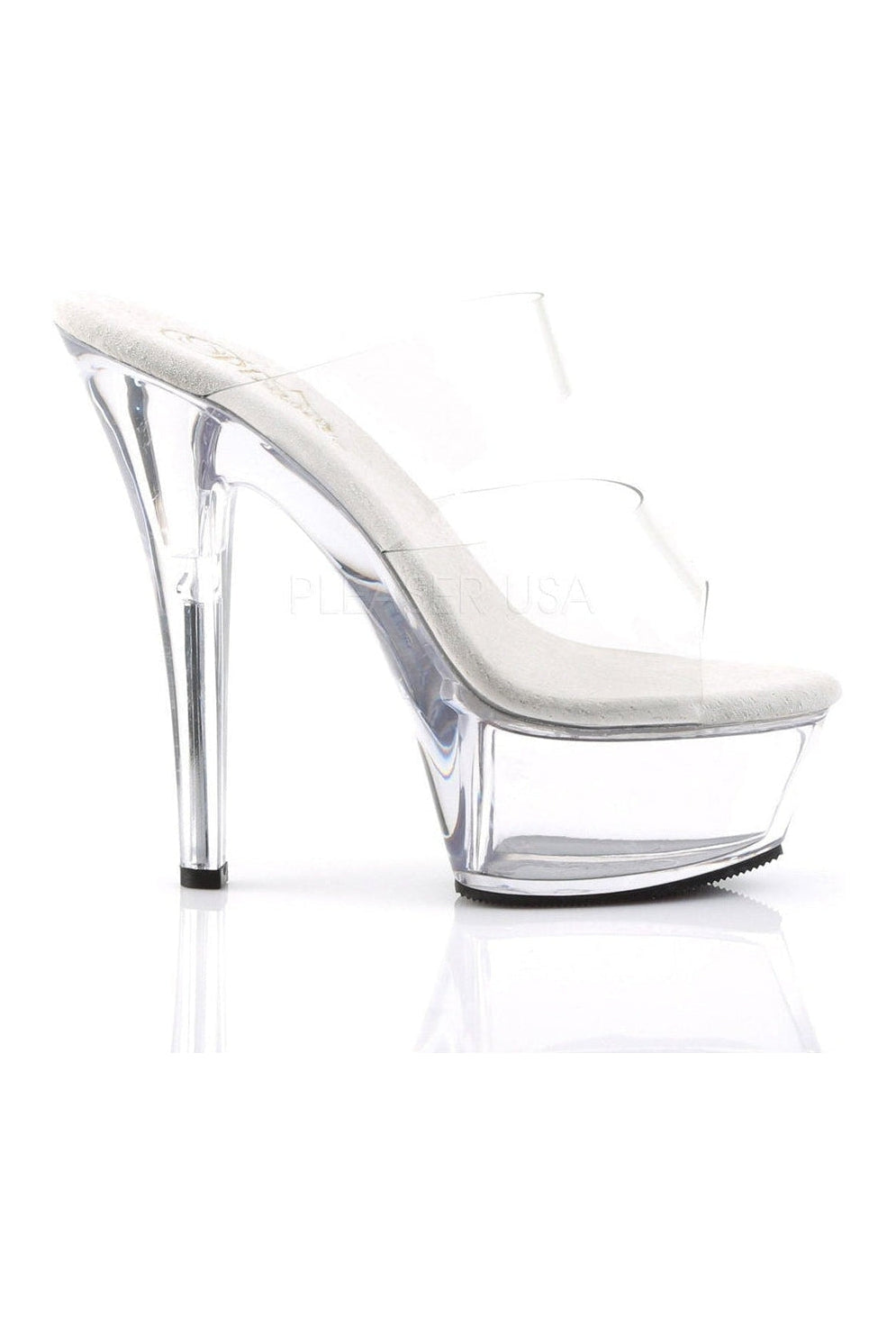 Stylish KISS-202 Clear Vinyl Platform Sandals for Fashionable Wear