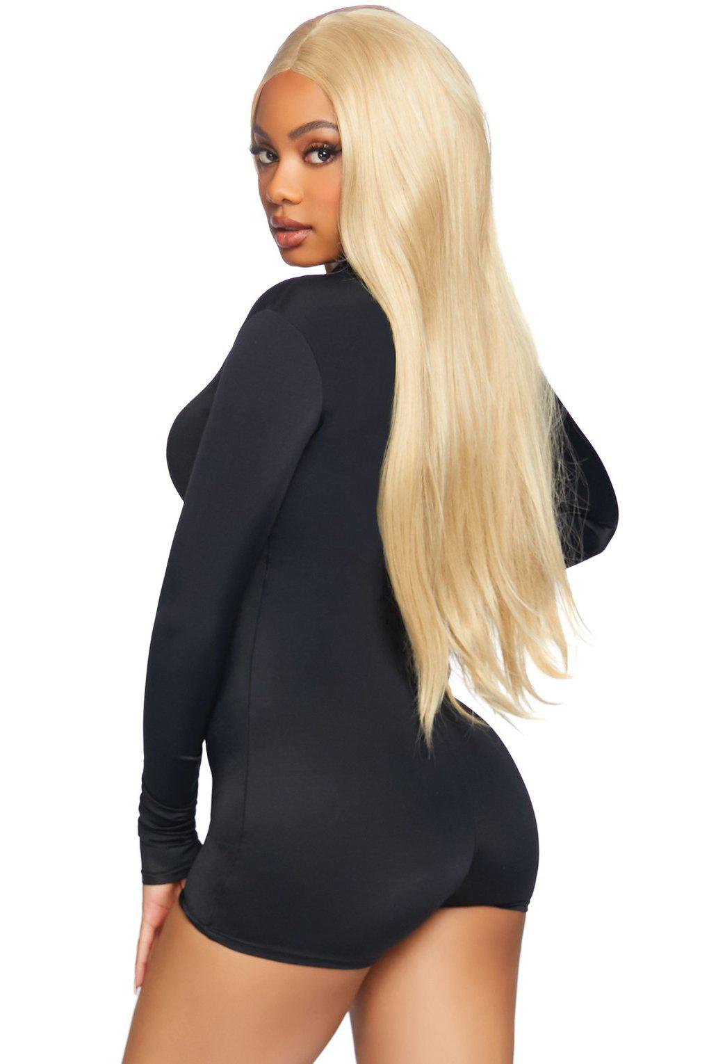 Leg Avenue Long - Sleeved Zipper - Front Romper for Fashionable Wear