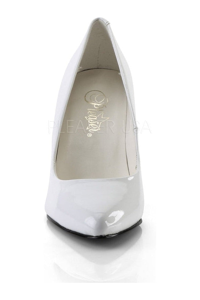 White Patent Leather Classic Vanity-420 Pumps for Women