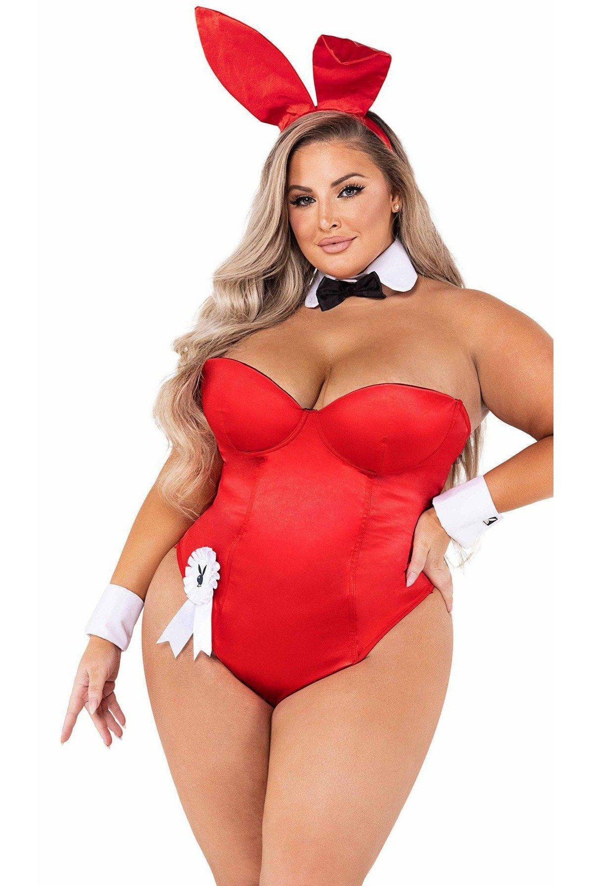 Plus Size Playboy Bunny Classic Corset Costume by Roma