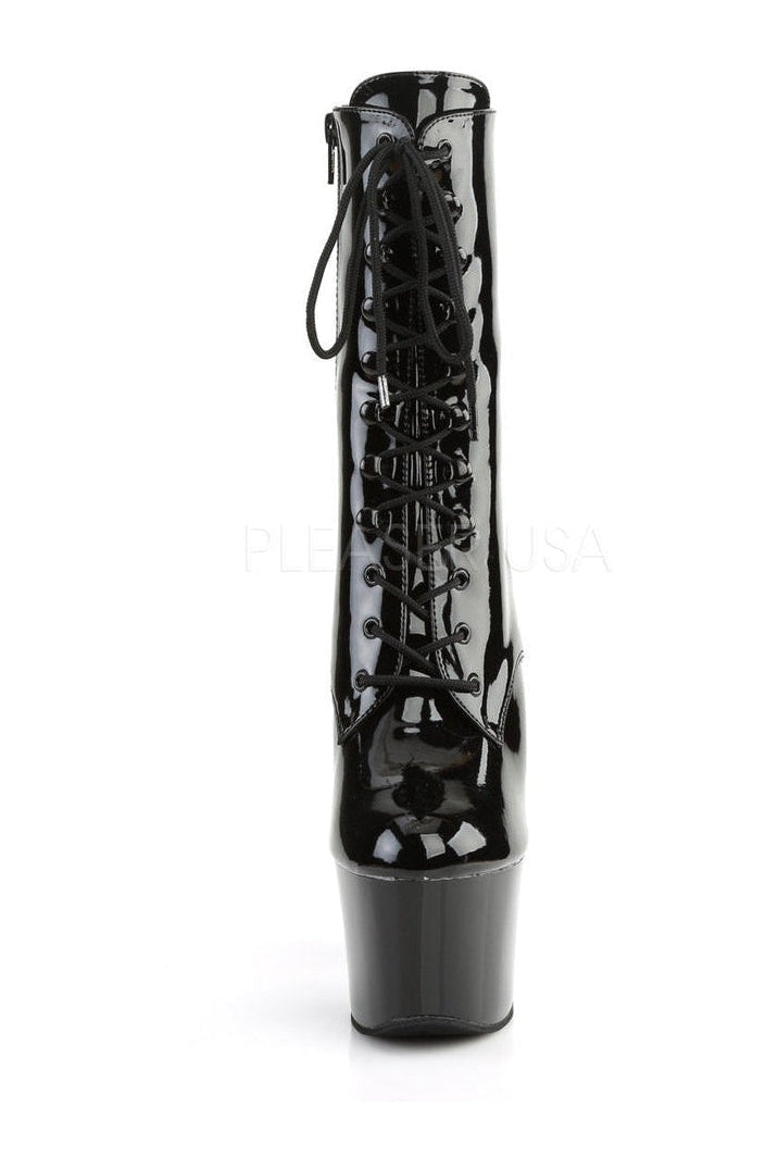 Stylish SKY - 1020 Black Patent Leather Platform Ankle Boot for Fashion - Forward Individuals