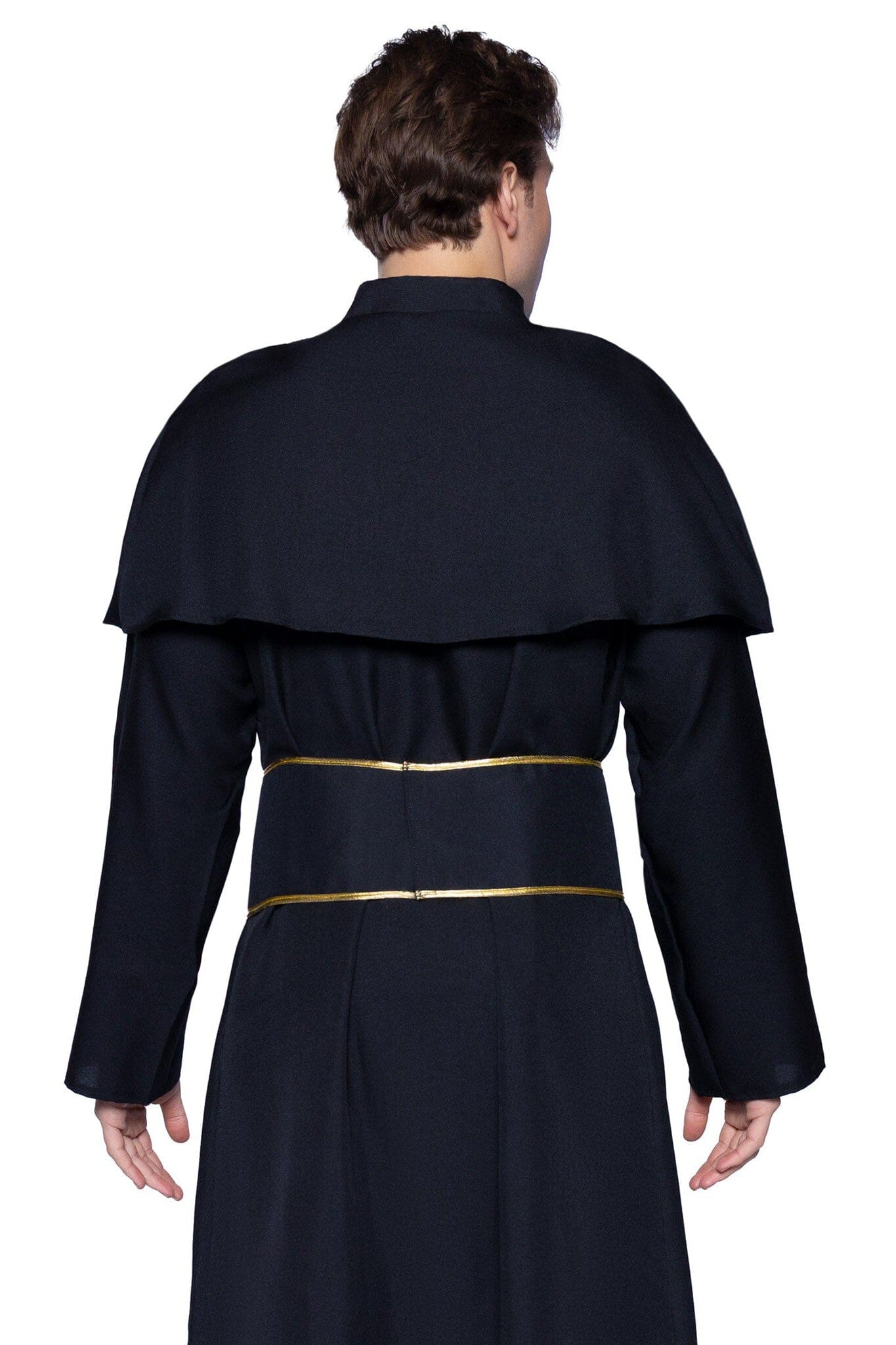 Leg Avenue 2-Piece Imported Priest Costume with Attached Cape and Cross Belt