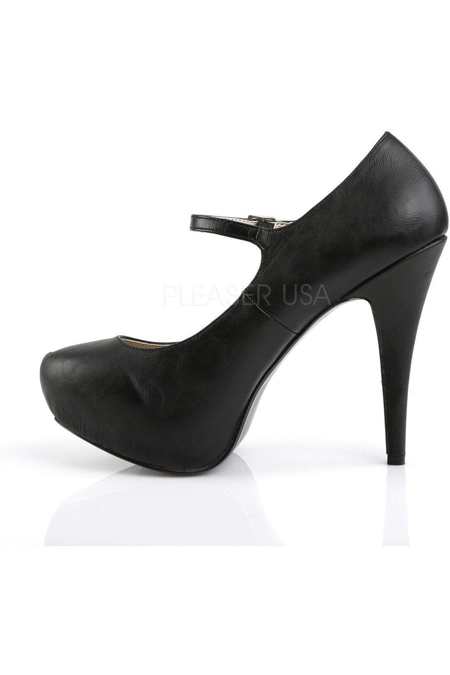 CHLOE-02 Black Artificial Leather Maryjane Pump for Fashionable Women