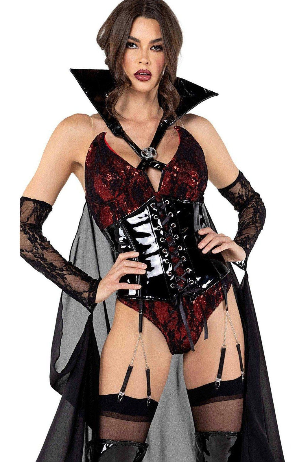 Roma Playboy-Style Vampire Costume with Bunny Charm