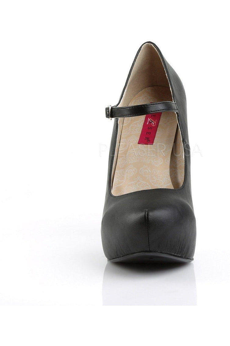 CHLOE-02 Black Artificial Leather Maryjane Pump for Fashionable Women