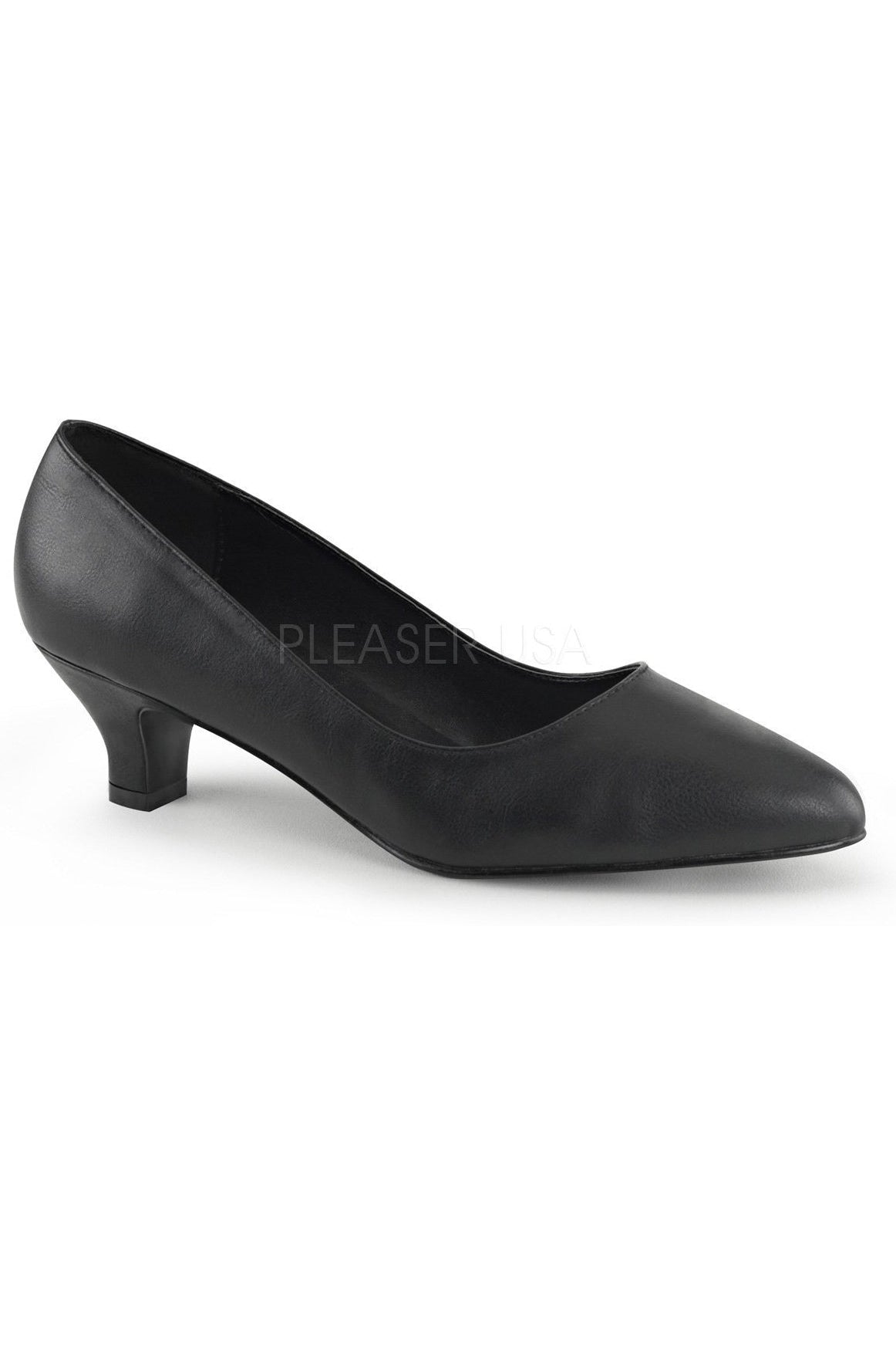 Stylish Black Faux Leather FAB - 420 Classic Pumps for Fashionable Wear