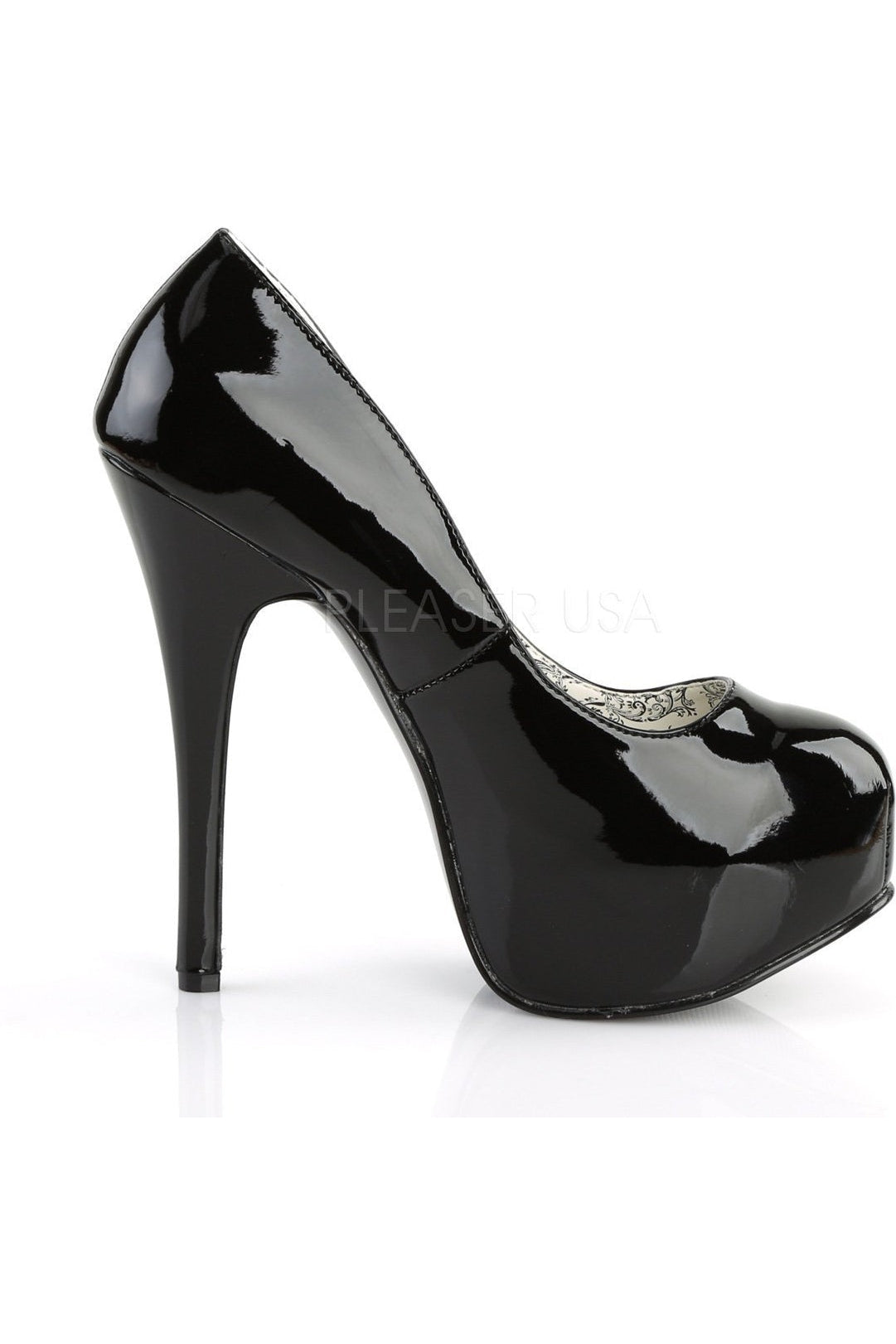 Black Patent Leather TEEZE - 06 High - Heel Platform Pump Shoes