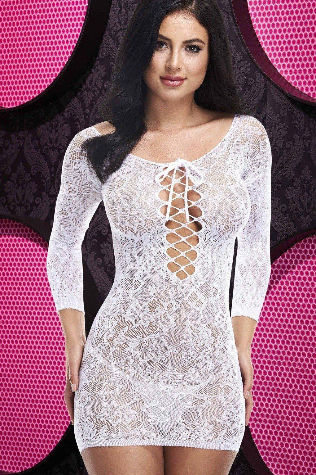Stylish Off-the-Shoulder Imported Mini Dress by Lapdance Lingerie