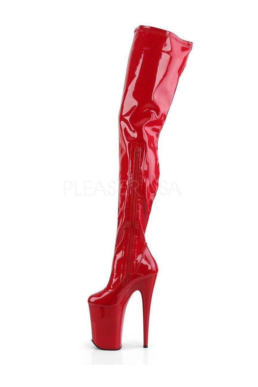 Red Patent INFINITY - 4000 High - heeled Platform Stretch Boot