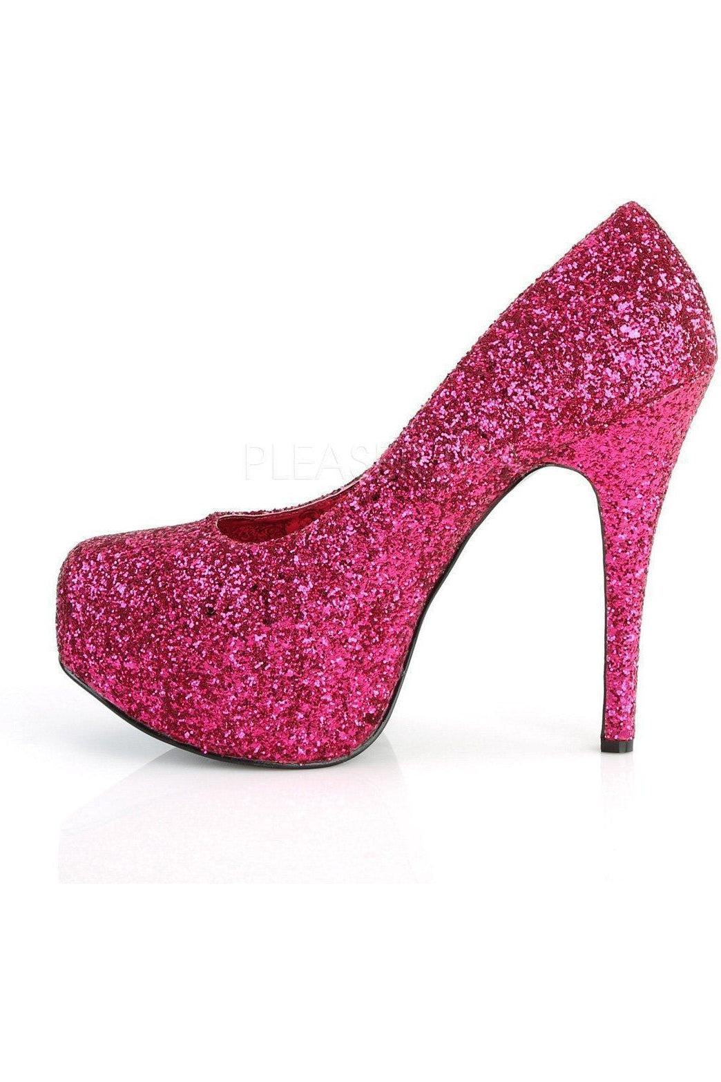Fuchsia Glitter TEEZE - 06GW Wide - Width Pumps with High Heel