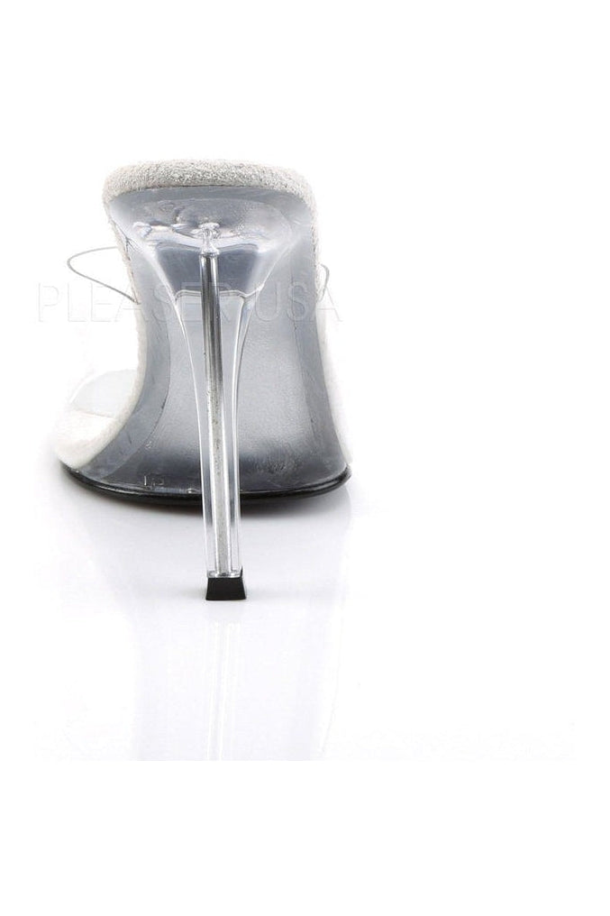 GALA-01 Clear Vinyl Mule with 4 1/2-Inch Heel