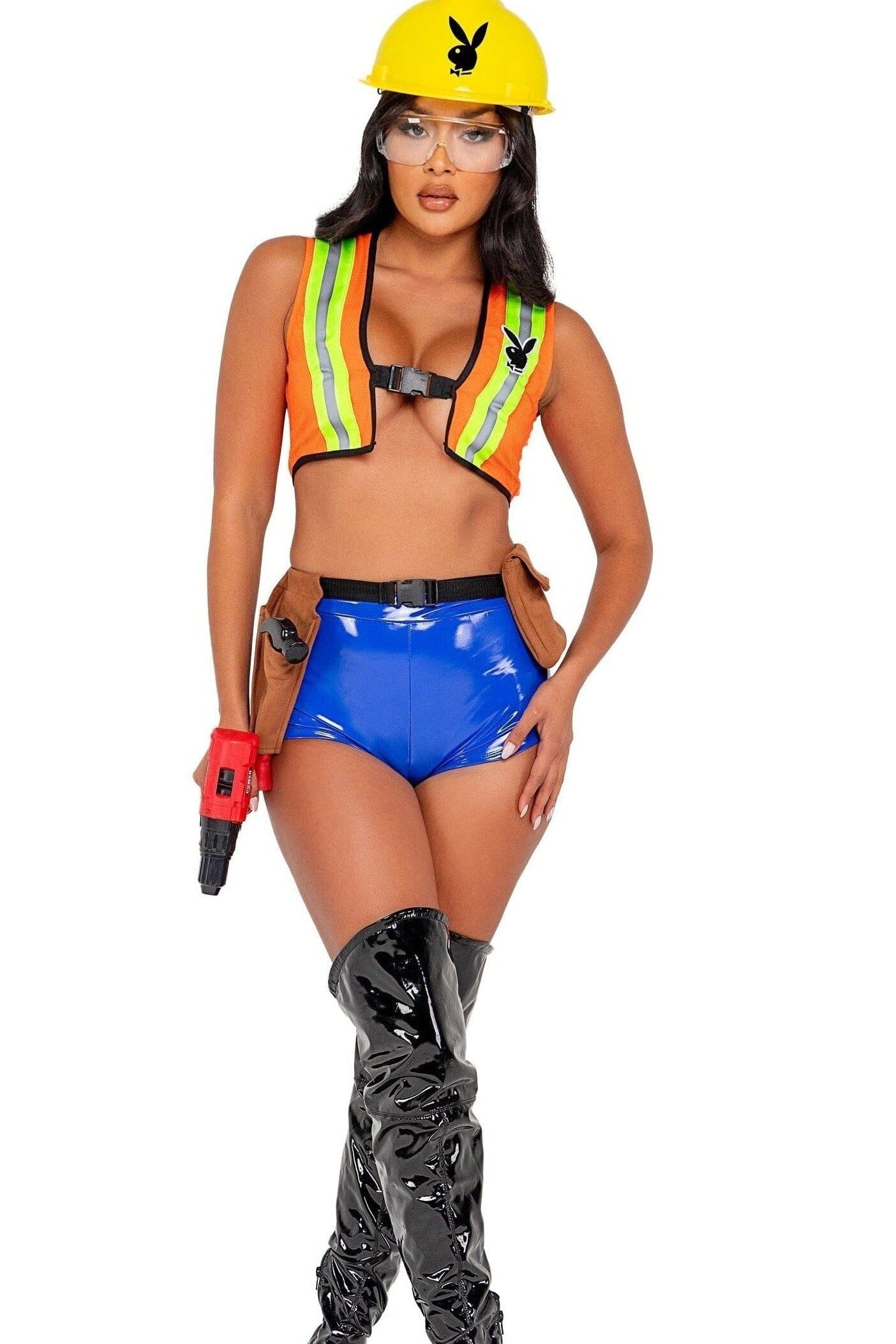 4-Piece Playboy Construction Cutie Set by Roma Costumes