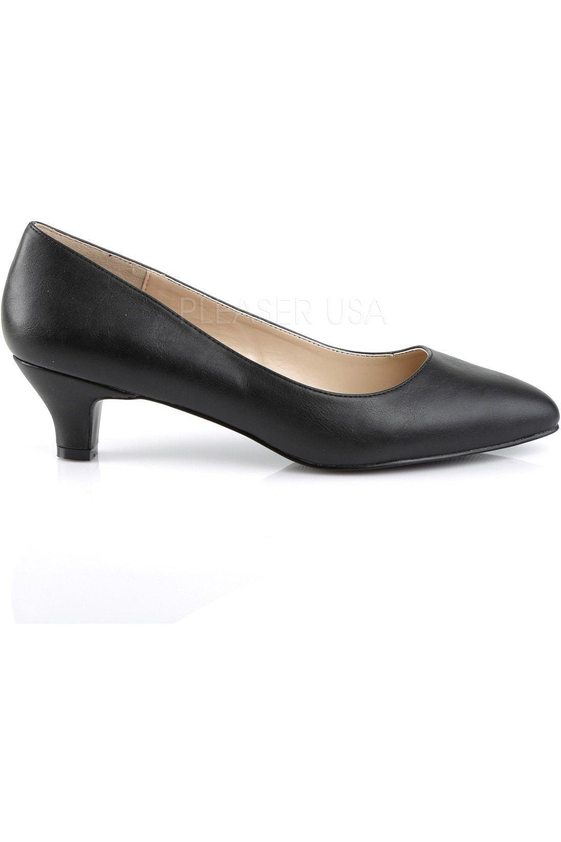 Stylish Black Faux Leather FAB - 420 Classic Pumps for Fashionable Wear