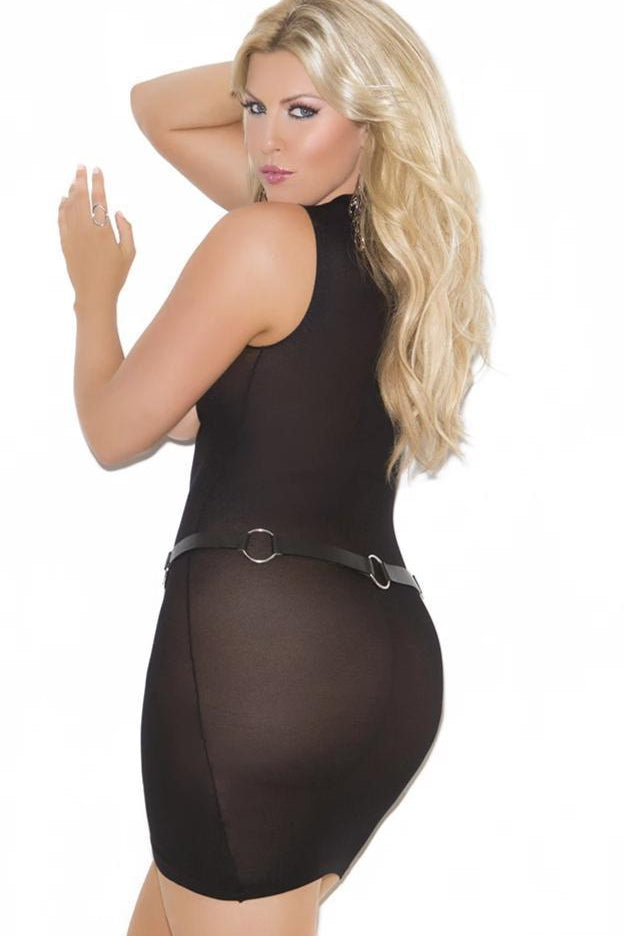Plus Size Fashionable Cupless Mini Dress for Trendy Wear