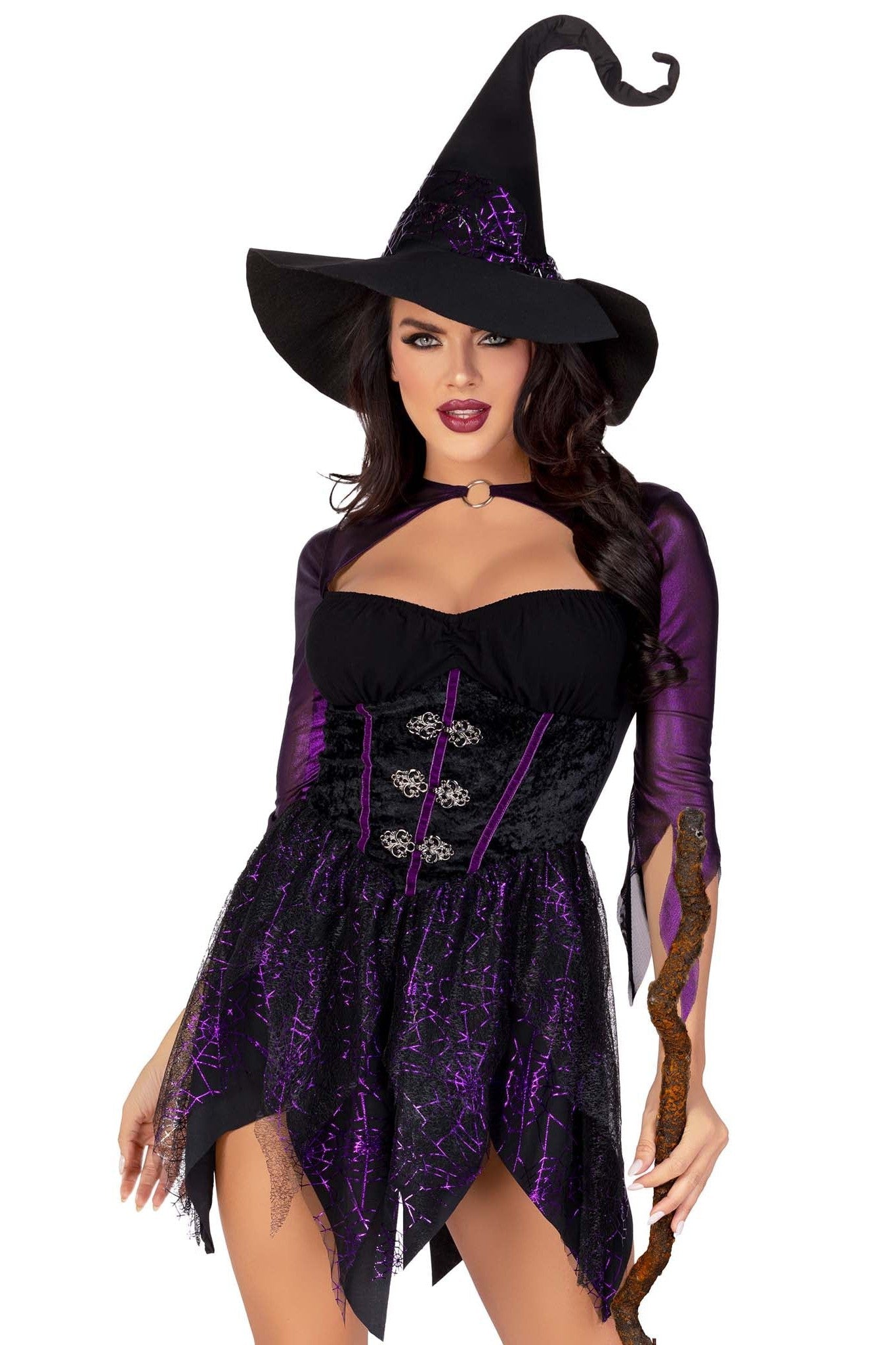 Two - Piece Enchanting Witch Costume Dress Set for Halloween and Cosplay