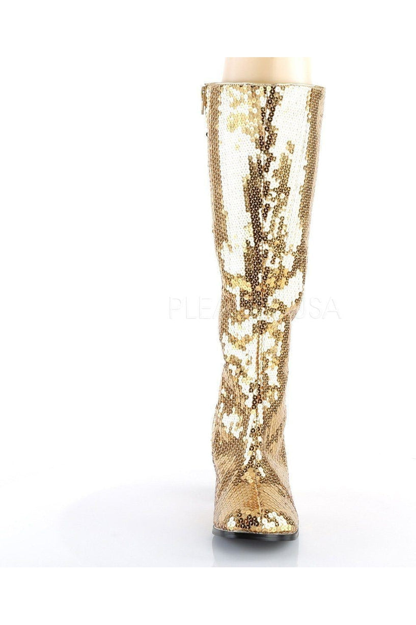 Stunning Gold Sequin SPECTACUL - 300SQ Knee - High Boots