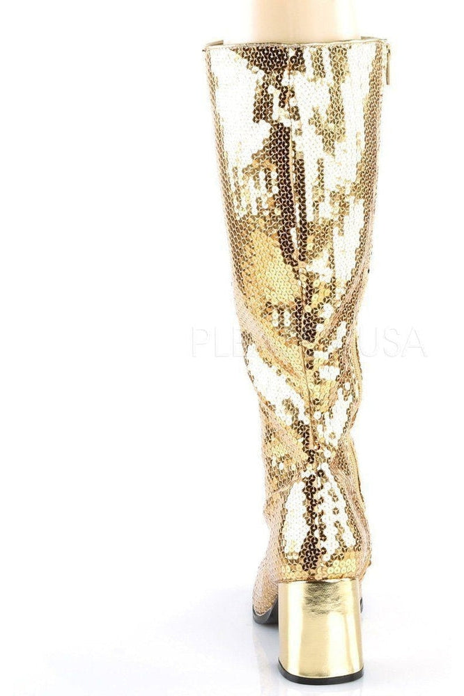 Stunning Gold Sequin SPECTACUL - 300SQ Knee - High Boots