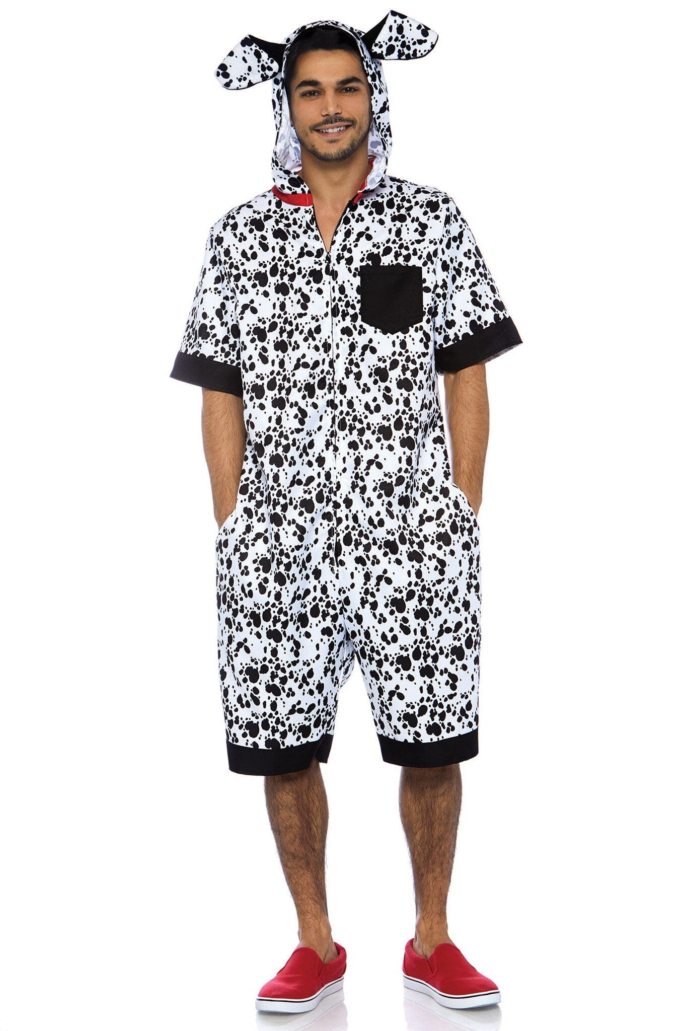 Dalmatian-themed Dog Costume Fur Print Jumpsuit