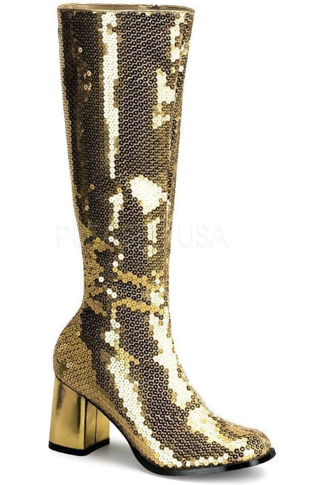 Stunning Gold Sequin SPECTACUL - 300SQ Knee - High Boots