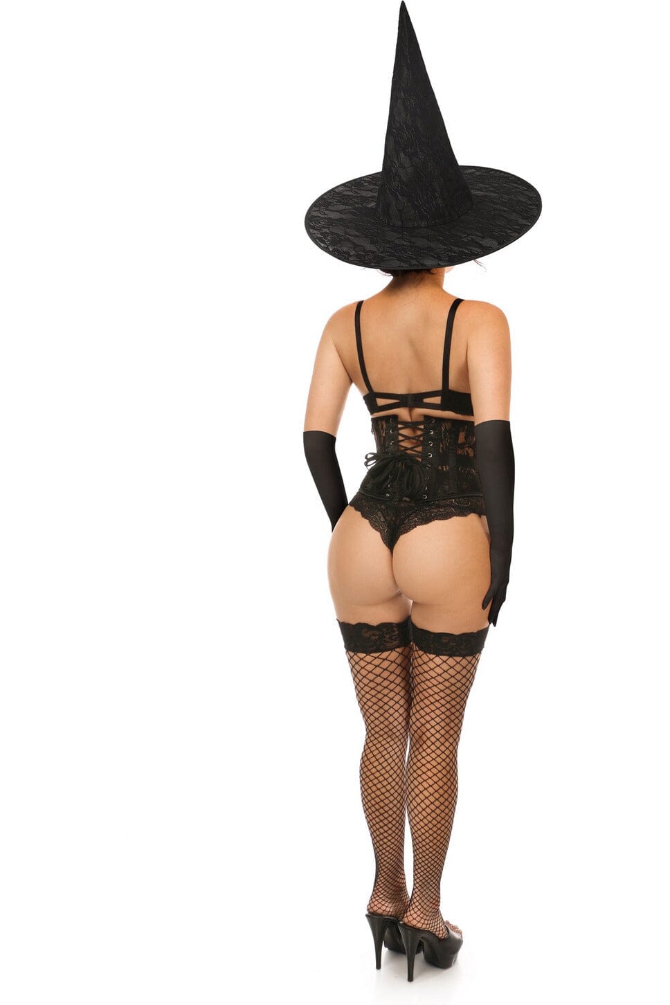 Luxurious 3 - Piece Audacious Witch Corset Costume Set