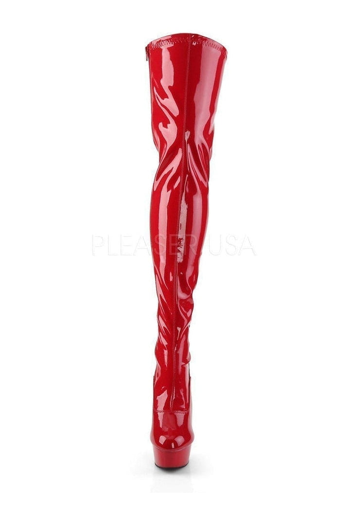 Red Patent Leather DELIGHT-3063 Platform Thigh High Boots