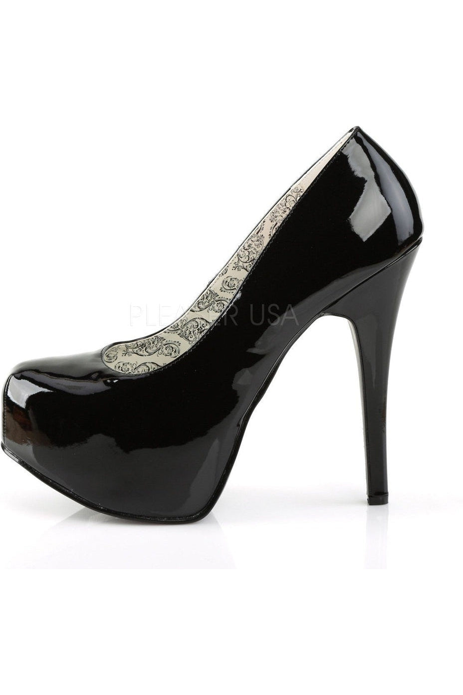 Black Patent Wide Width TEEZE - 06W Pump with High Heel