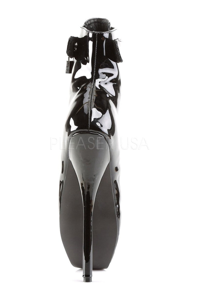 Stylish Black Patent Ballet Ankle Boot BALLET - 1025 with Unique Design