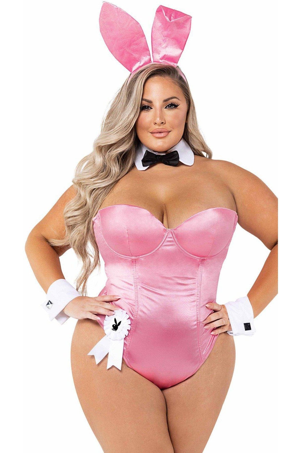 Playboy Bunny Plus Size Classic Adult Corset Costume for Special Occasions