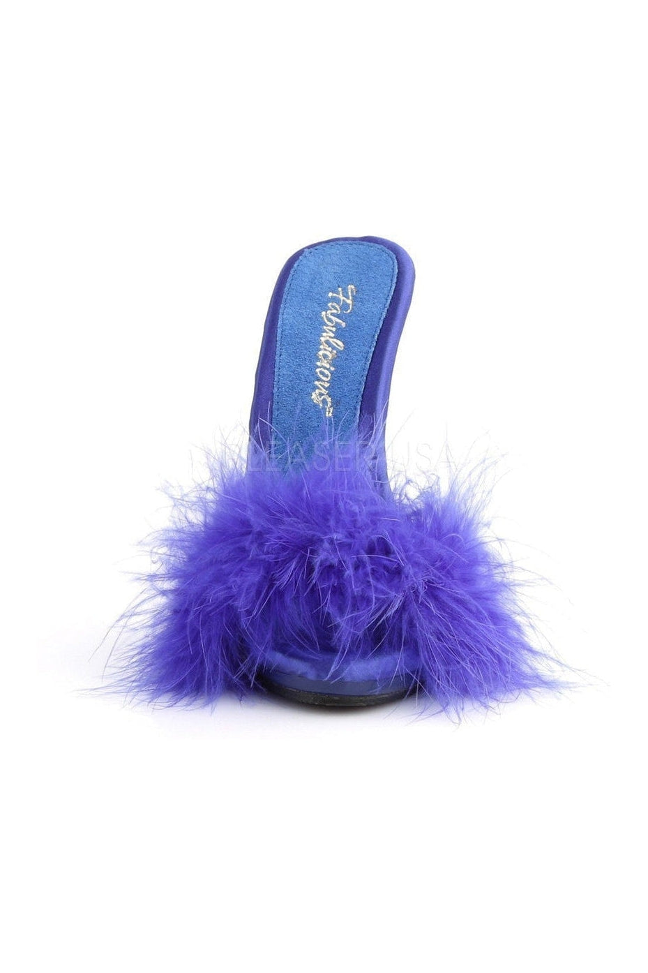 Blue Genuine Satin POISE - 501F Slide Sandals