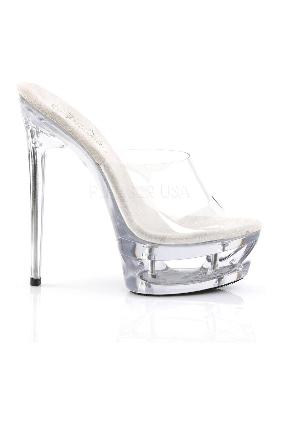 Clear Vinyl ECLIPSE - 601 Platform Slide with Stylish Cut - Out Design