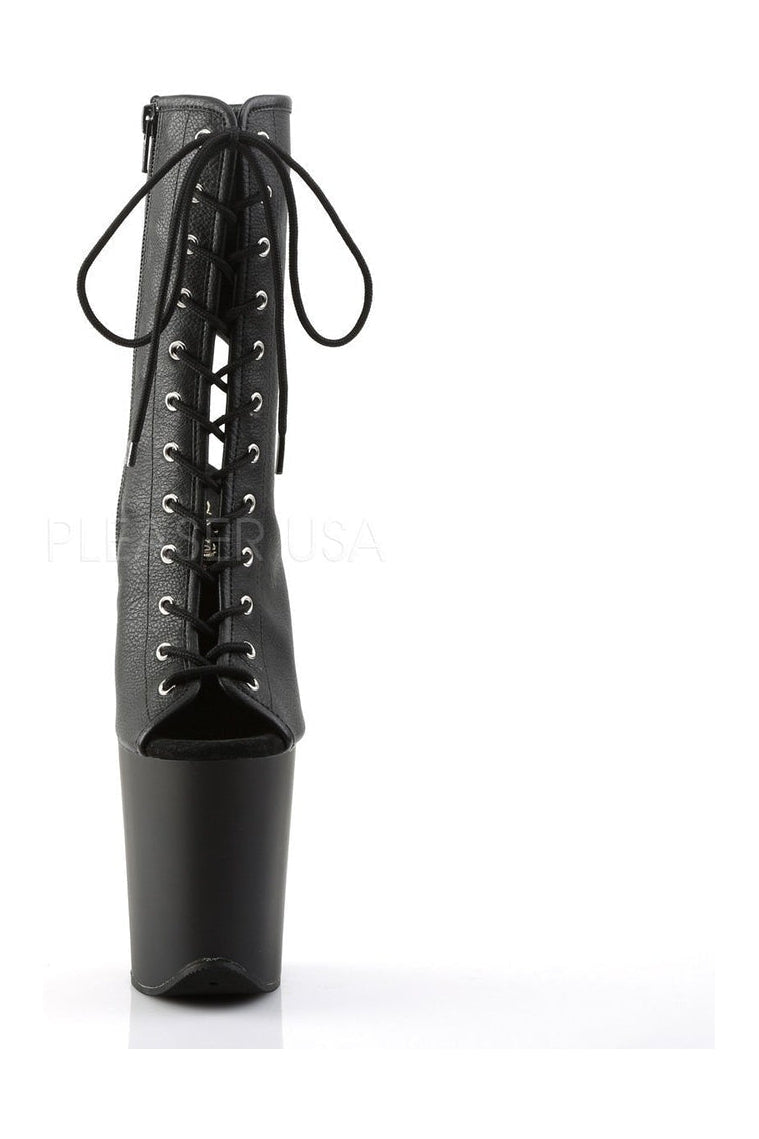 Stylish Black Faux Leather FLAMINGO - 1016 Platform Ankle Boots for Fashion - Forward Individuals