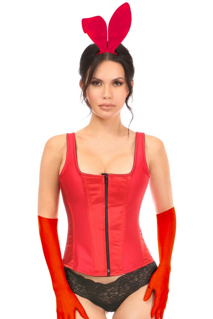 Classic 4 - Piece Red Bunny Corset Costume for Top - Notch Style
