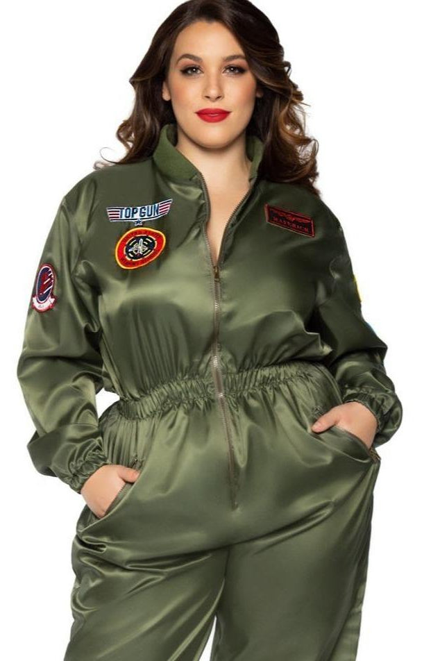 Leg Avenue Plus Size Flight Suit Inspired by Top Gun