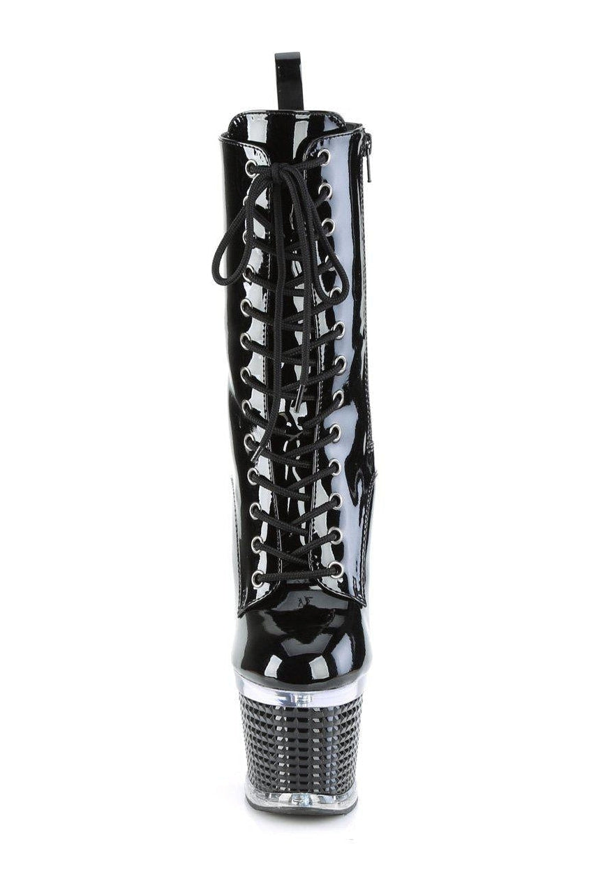 Black Patent Pleaser SPECTATOR - 1040 Mid - Calf Knee Boot