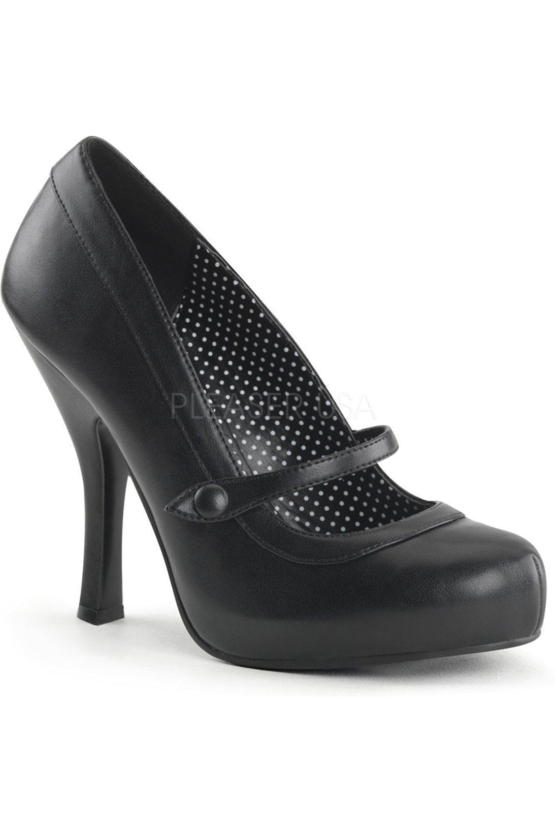 Stylish Black Faux Leather Mary Jane Cutiepie-02 Pump for Fashionable Ladies