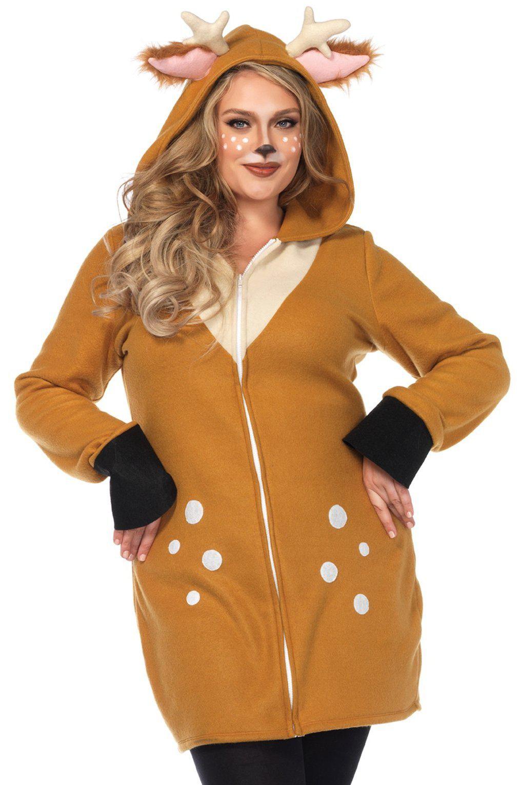 Plus Size Alluring Fawn Costume Fleece Dress