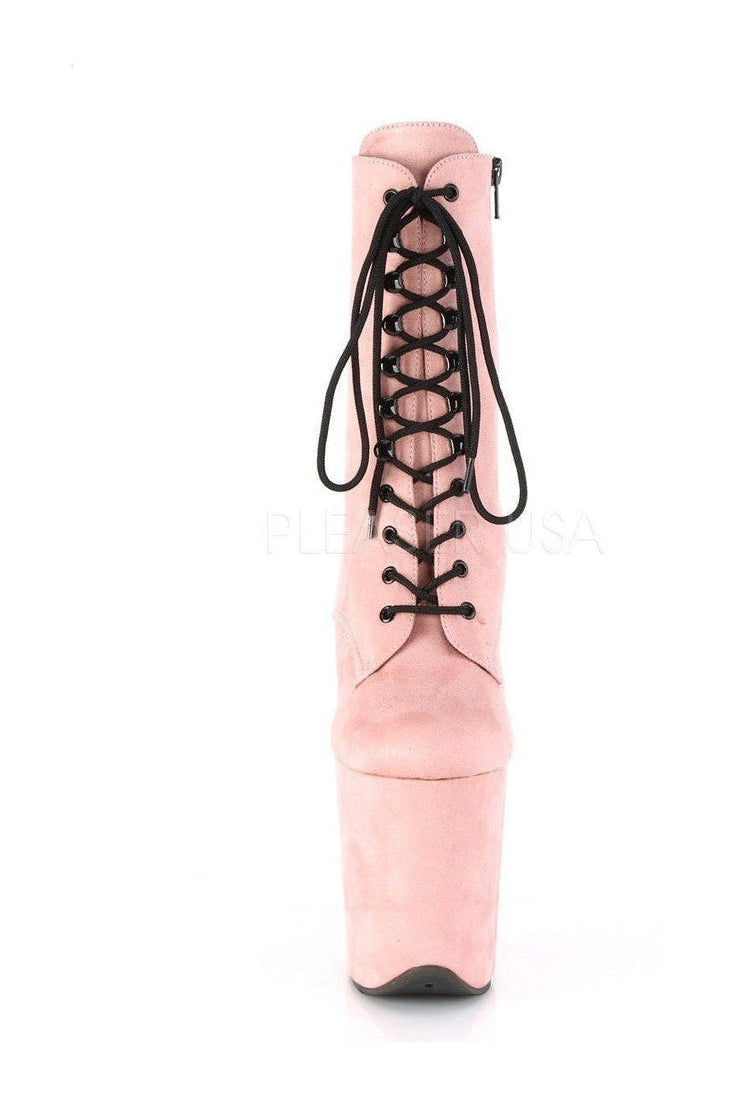 Fuchsia Faux Leather FLAMINGO-1020FS Platform Lace-Up Ankle Boots
