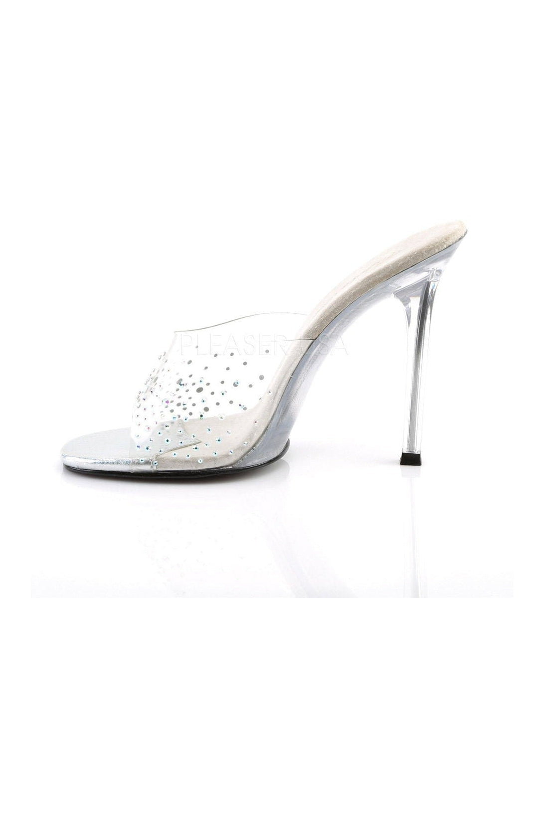 GALA-01SD Clear Vinyl Mule Women's Fashion Footwear