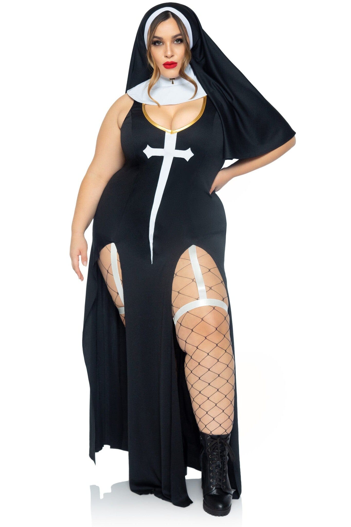 3-Piece Sultry Ensemble: Sinner's Delight with Vinyl Details