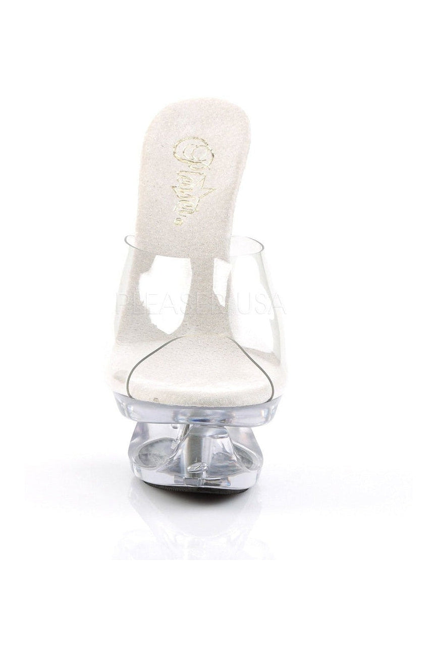 Clear Vinyl ECLIPSE - 601 Platform Slide with Stylish Cut - Out Design