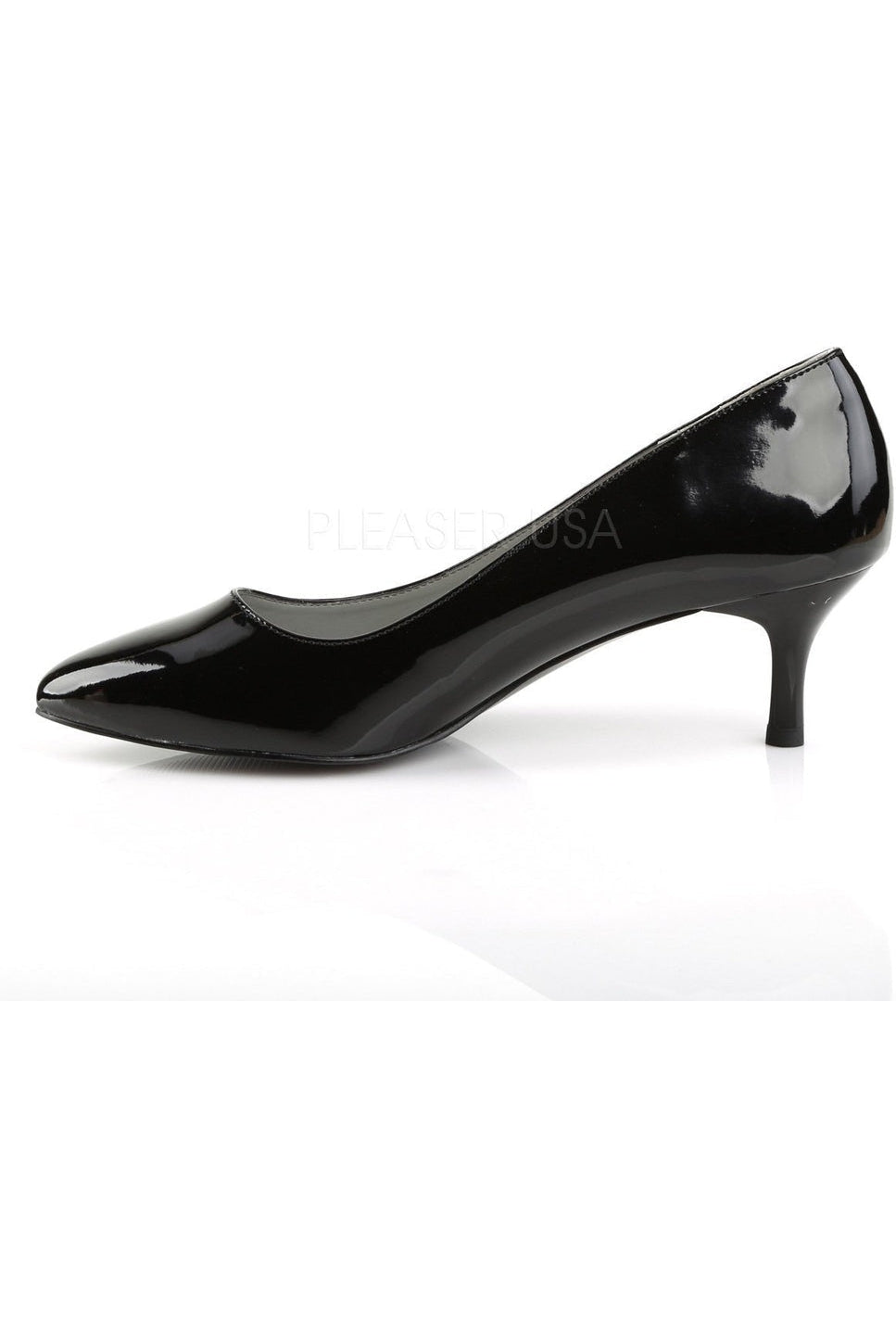 Stylish Women's Black Patent KITTEN - 01 Pumps with 2 1/2 - Inch Heel