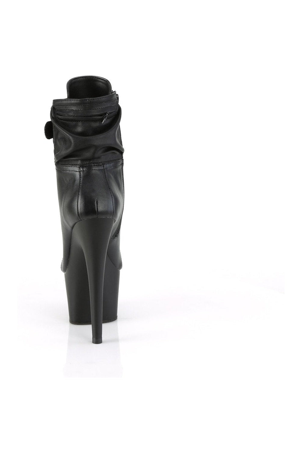 ADORE-1020 Black Faux Leather Ankle Boot for Stylish Fashion Lovers