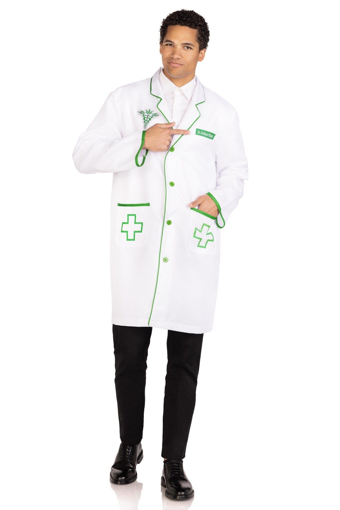 Dr. Graham O'Hash Branded Jacket with Pockets and Embroidered Badges